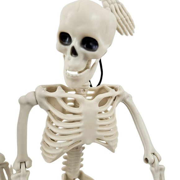 Skeletons Set of 4 Hanging Posable 16 in Full Body Halloween Decor Plastic - Picture 9 of 13